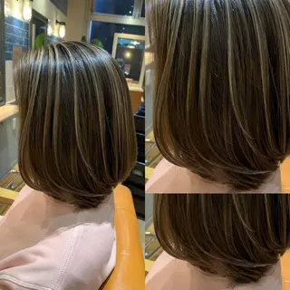 ミディアム カラー 髪質改善特化 ミサワコウキのヘアスタイル