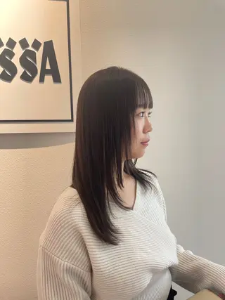 セミロング 髪質改善✨艶カラー 🎀moka🎀のヘアスタイル