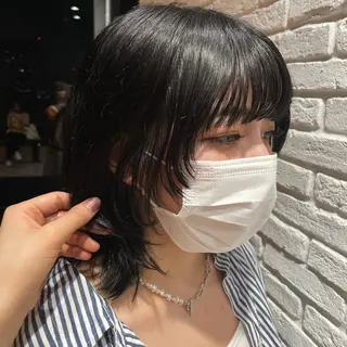 ミディアム 為近日向子🐥暖色 💘顔周りカット🌈のヘアスタイル