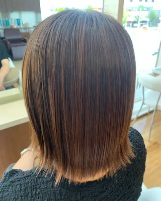 ミディアム 大滝 美里のヘアスタイル