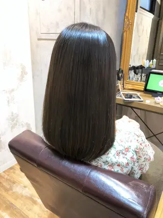 ミディアム 髪質改善くすみカラー 🍀/石川大輔のヘアスタイル