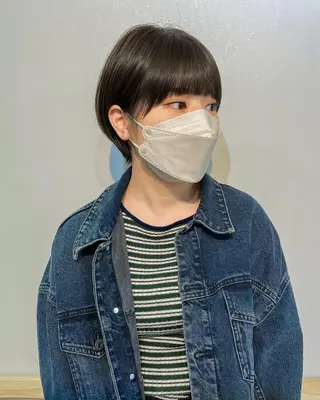 ショート カラー レイヤーパーマ＊ 顔まわり似合わせのヘアスタイル