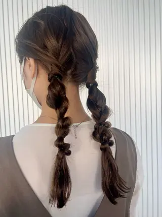 セミロング ヘアアレンジ 透明感/ベージュ /kazui🐈のヘアスタイル