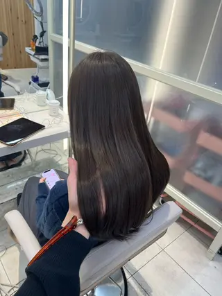 セミロング カラー 似合わせレイヤー/ 透明感カラーのヘアスタイル