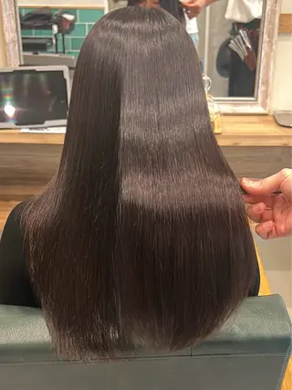 ロング ブリーチ/ストレート ダブルカラーtetoのヘアスタイル