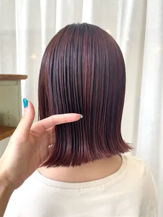 ミディアム カラー fio マナミのヘアスタイル