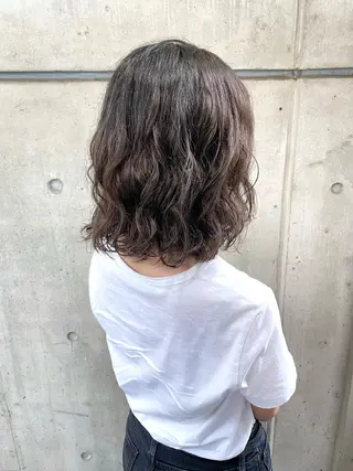 ミディアム パーマ 銀座No.1髪質改善 縮毛矯正/本木のヘアスタイル