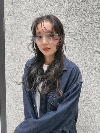 ロング シンバヒナノ/パーマ レイヤーカット/ボブのヘアスタイル