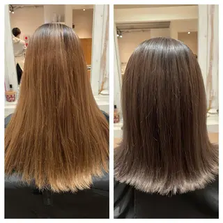 ミディアム カラー Lei hair&relax所属・加留部 節のヘアスタイル