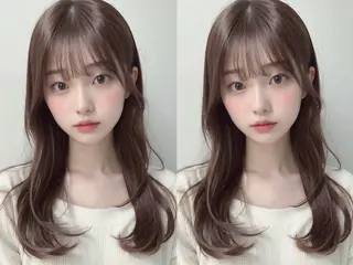 セミロング 🖤🤍石川 アイリ🤍🖤のヘアスタイル