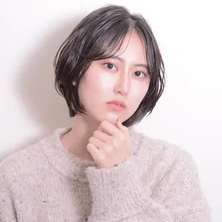 ショート jjeno所属・kaN./ボブ /髪質改善ストレートのヘアスタイル