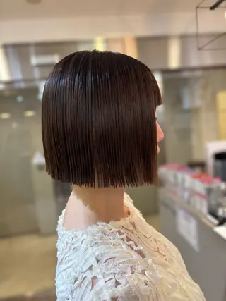 ショート ボブ、縮毛矯正👑 心斎橋/高城涼也のヘアスタイル