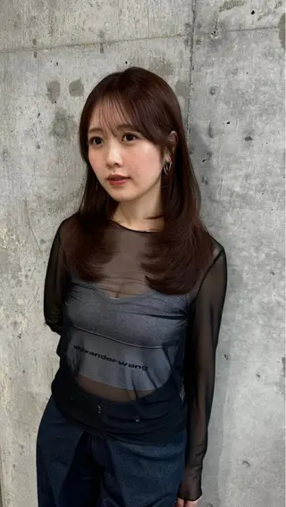 ミディアム カラー 🫧韓国ミディアム カット🫧/ナナミのヘアスタイル