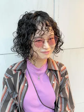 ミディアム カラー パーマ ヘアアレンジ メンズ キッズ ネイル マツエク・マツパ tatsumi/ボブ ウルフ/レイヤーのヘアスタイル