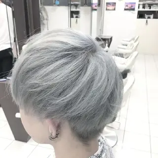 ショート メンズ カラー 💎大人ハイライト 💎上杉一也💎のヘアスタイル