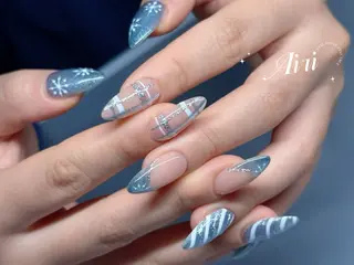 ネイル ネイルサロンAiri 長さ出し·シンプルのネイルデザイン