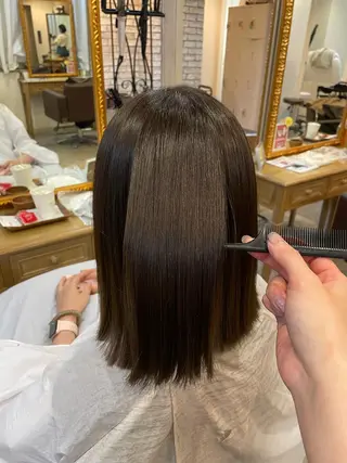 ミディアム 髪質改善/縮毛矯正 /青山　早希🐾のヘアスタイル