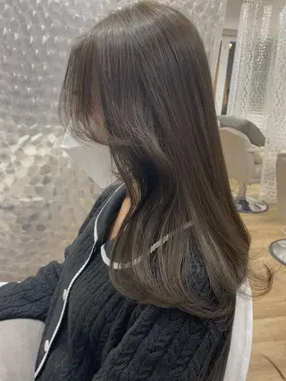 セミロング カラー ヘアアレンジ 🧡梅田ハイトーン カラー🧡runaのヘアスタイル