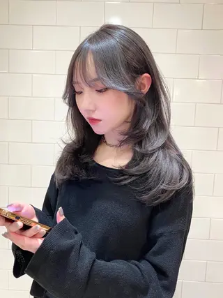 ロング 韓国トレンドヘア しゅーやのヘアスタイル