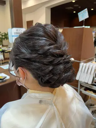 セミロング ヘアアレンジ ボブ得意 🤍山内　飛鳥🤍のヘアスタイル