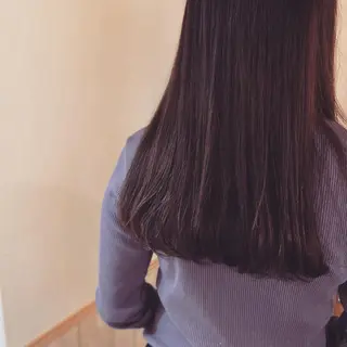 ロング カラー パーマ ヘアアレンジ 厚地 伽寧のヘアスタイル