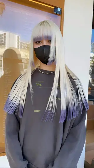 ロング カラー MONIQA所属・🐲RYUKI メンズブリーチのヘアスタイル