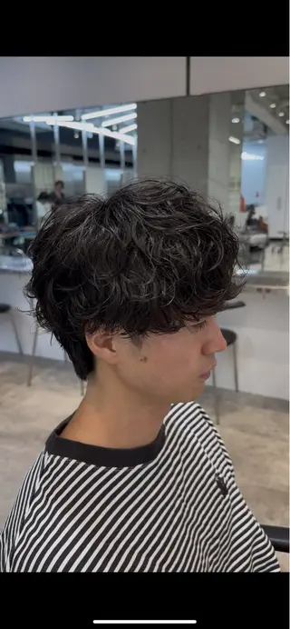 ショート パーマ メンズ fifth park 六反穂 龍介のヘアスタイル