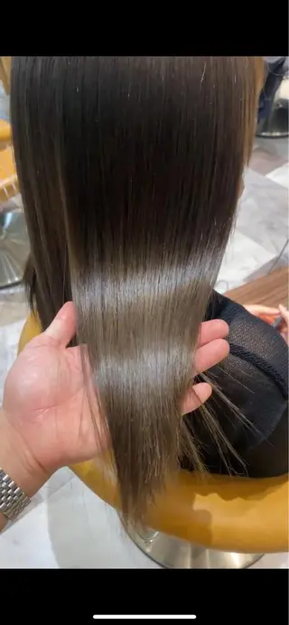 ロング カラー パーマ ブリーチなし/暖色/ 透明感/ririkaのヘアスタイル