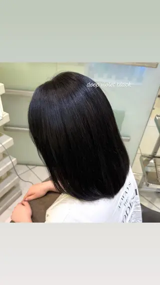 ミディアム カラー ブリーチ 縮毛/あすか🐯のヘアスタイル