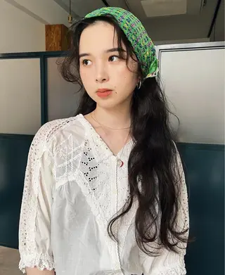 セミロング 暖色/パーマ 🌼クニトウメイのヘアスタイル