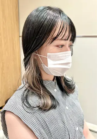ミディアム カラー レイヤー専門家 ダブルカラー修のヘアスタイル