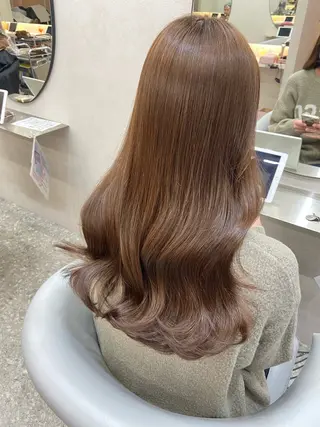 ロング カラー 新宿/韓国ヘア 中明度カラー/かやのヘアスタイル
