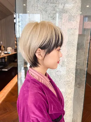 ショート ショート白髪染め無料 ／河瀬謙介のヘアスタイル