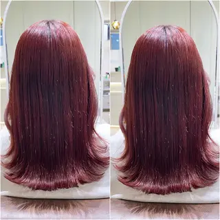 セミロング カラー 艶カラー🩵中久保 舞優🩵のヘアスタイル