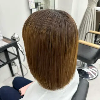 ミディアム カラー パーマ ヘアアレンジ メンズ キッズ ネイル マツエク・マツパ アイブロウ mona/ ストレートスタイル✨のヘアスタイル