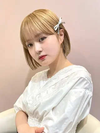 ショート 大宮🤍縮毛矯正 レイヤー🪽なるのヘアスタイル