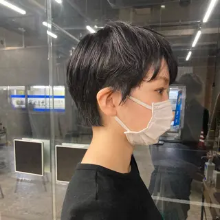 ショート 🟢ウルフ/スパイラ ルパーマ/大西🟢のヘアスタイル