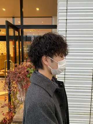 パーマ メンズ ❣️韓国レイヤー ❣️渡部晃輝のヘアスタイル