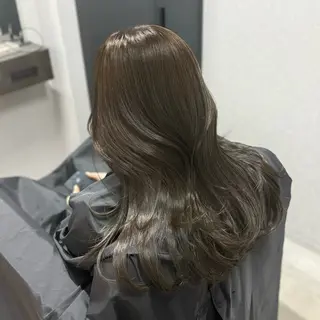 ロング カラー ブリーチなしカラー I 髪質改善Ⅰたつやのヘアスタイル