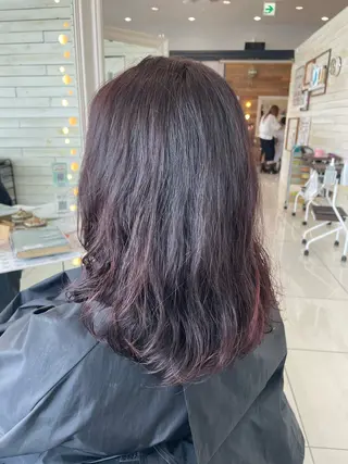 ミディアム ちぐさ/暖色/ ワンカラー🤍のヘアスタイル