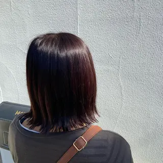 ミディアム カラー 松本 玲菜のヘアスタイル