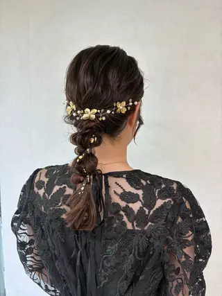 セミロング ヘアアレンジ ヘアセット／眉毛カッ ト/Nana〻のヘアスタイル