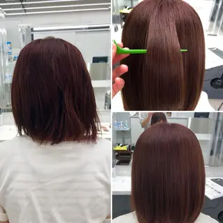 京都レイヤーカット/ 縮毛矯正/羽柴りくのヘアスタイル