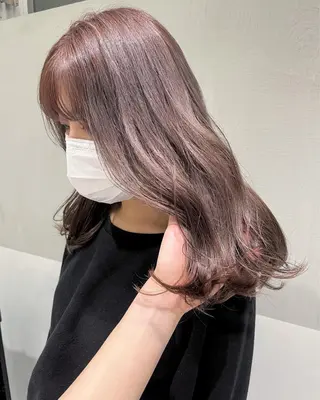 セミロング カラー minami🪷 暖色カラーのヘアスタイル