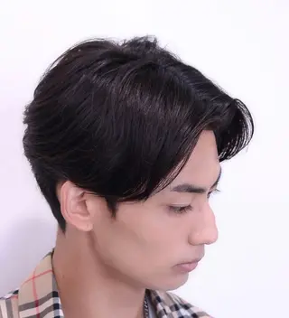 ミディアム 海老澤 玲二のヘアスタイル