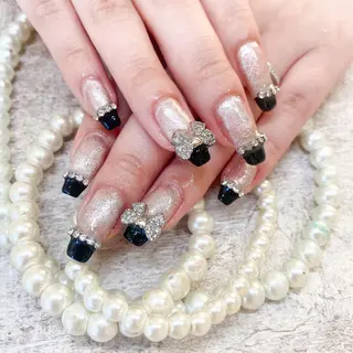 ネイル ゴテゴテ💙ワンホン リオナのネイルデザイン