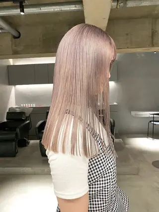 セミロング カラー 宮川 日菜子のヘアスタイル