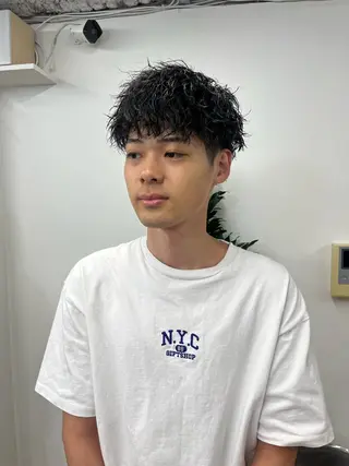 ショート カラー パーマ ヘアアレンジ メンズ 💎髪質改善特化💎 RUITOのヘアスタイル