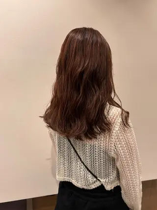 ミディアム パーマ オーガニックカラー/ 表参道/ルカのヘアスタイル