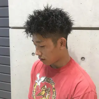 ショート パーマ メンズ パーマ特化 motooのヘアスタイル
